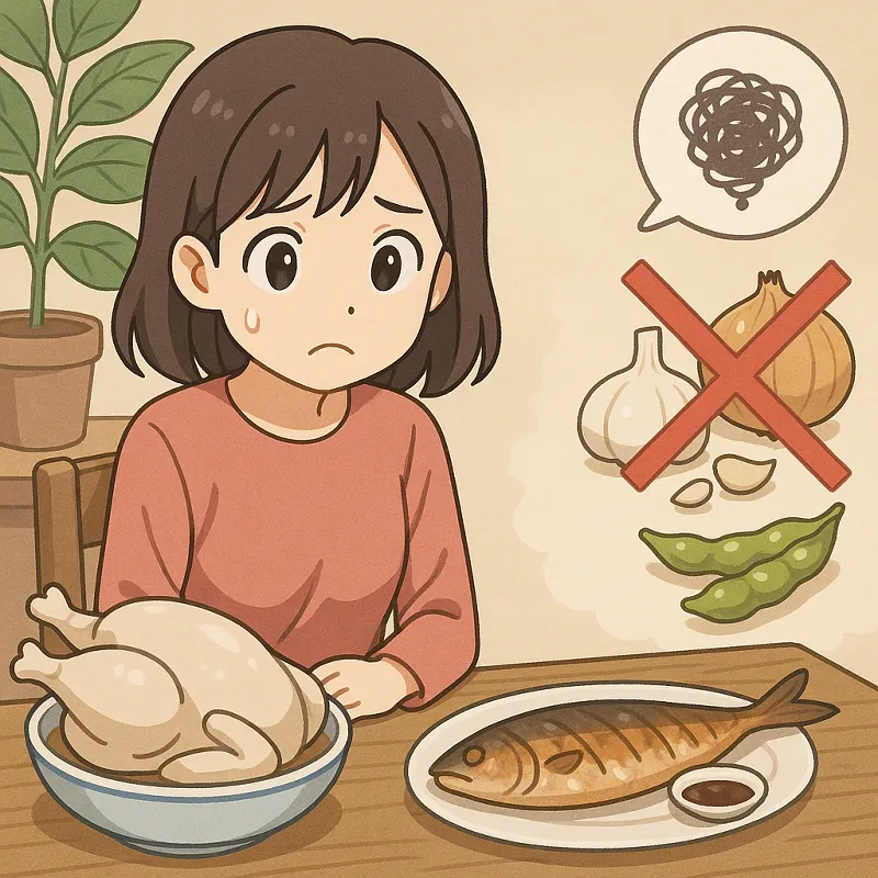 과민성대장증후군 식단: 닭백숙과 생선구이 먹는 방법