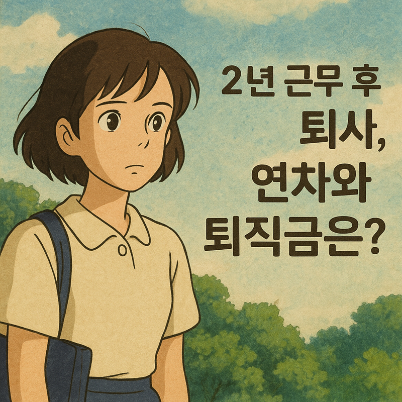 2년 근무 후 퇴사 연차수당 퇴직금
